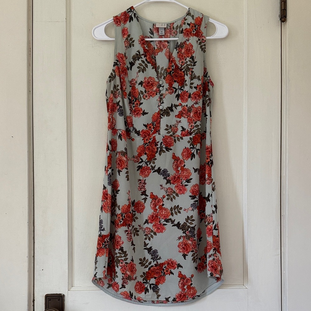 a new day Green and Orange Floral Mini Dress